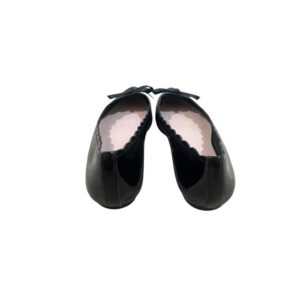 Kate Spade Shoes Womens Size 7.5M Black Patent Ballet Flats Bow Pointed Toe - Picture 7 of 10